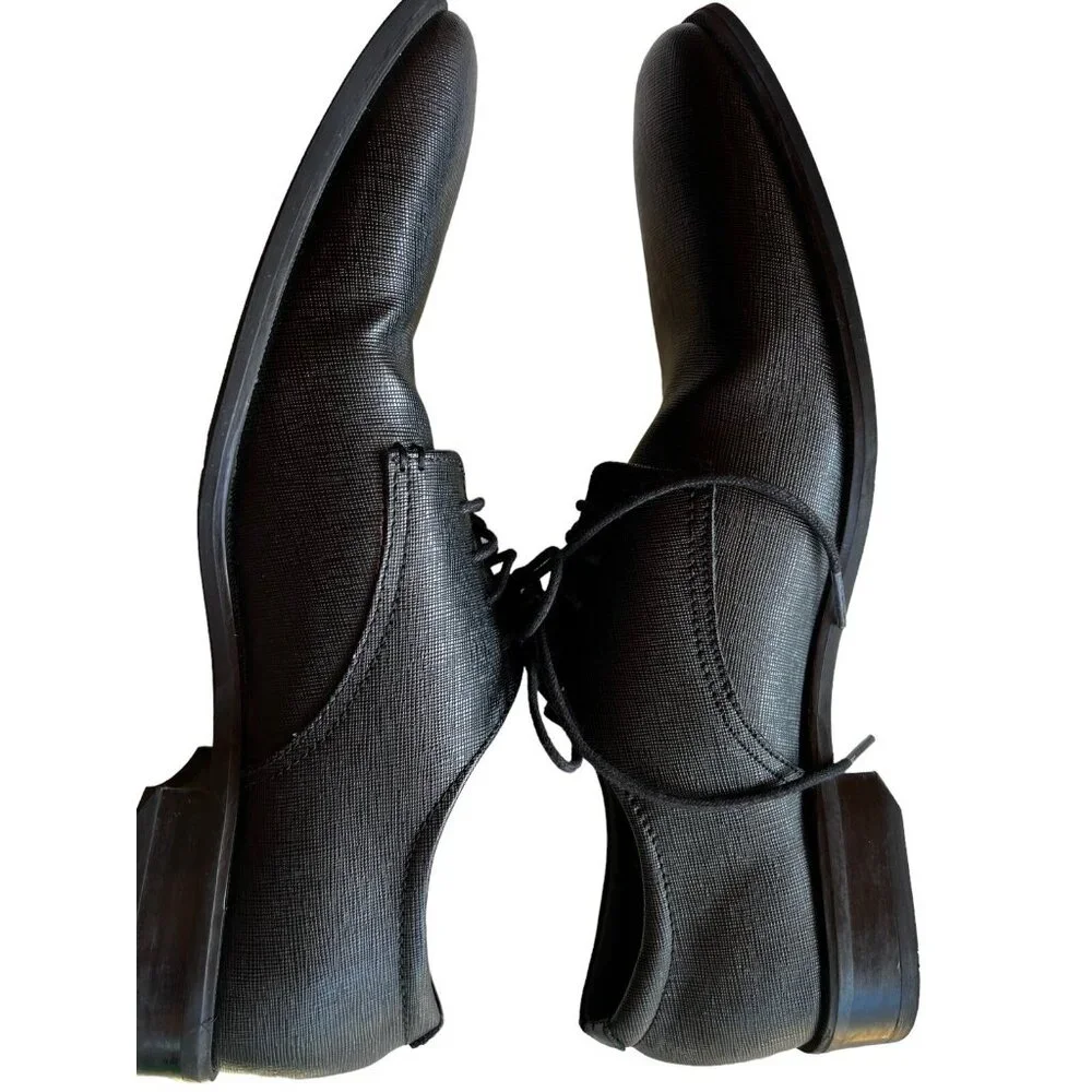 Calvin Klein Gordon Men's Size 9.5 Shoes Oxford Black Lace Up Dress Career